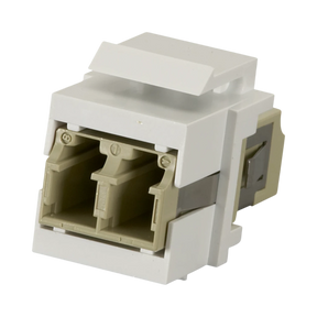 Black Box GigaStation2 Keystone Snap Fitting LC (White) — Being Shipped