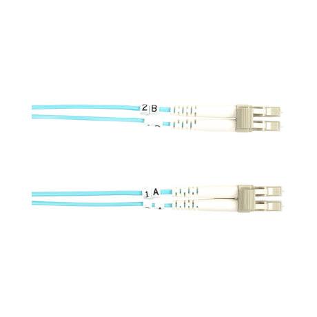 Black Box 9.8ft OM3 50/125 Fiber Optic Patch Cable LC to LC (Aqua) — Being Shipped