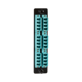 Black Box High-Density 10G Fiber Adapter Panel with 12 LC Duplex (Aqua) — Being Shipped