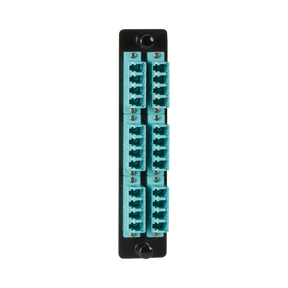 Black Box High-Density 10G Fiber Adapter Panel with 12 LC Duplex (Aqua) — Being Shipped