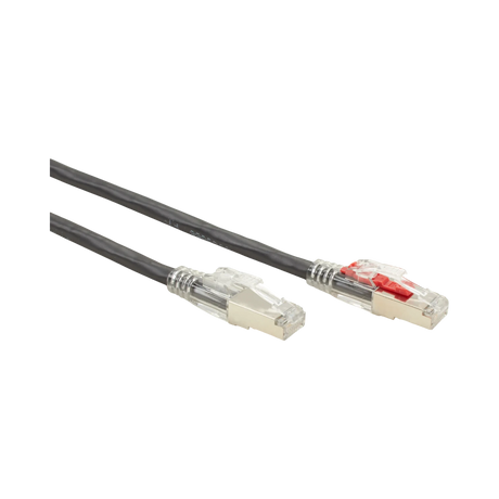 Black Box 7ft CAT6A 650-MHz Locking Shielded Patch Cable (Black) — Being Shipped