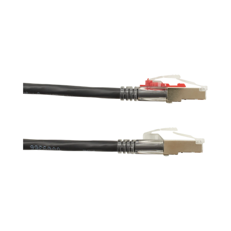 Black Box 7ft CAT6A 650-MHz Locking Shielded Patch Cable (Black) — Being Shipped