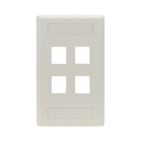 Black Box Single-Gang 1-Port Keystone Wallplate (Off-White) — Being Shipped