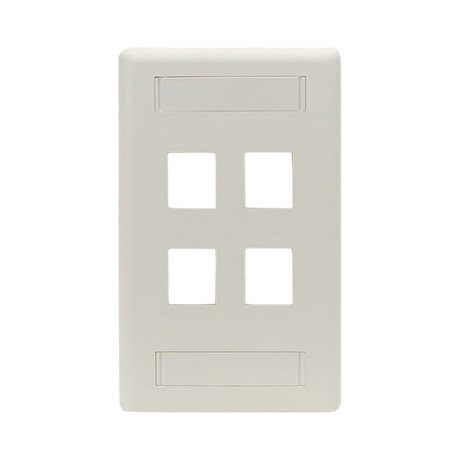 Black Box Single-Gang 1-Port Keystone Wallplate (Off-White) — Being Shipped
