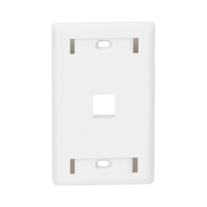Black Box GigaStation2 Single-Gang 1-Port Keystone Wallplate (White) — Being Shipped