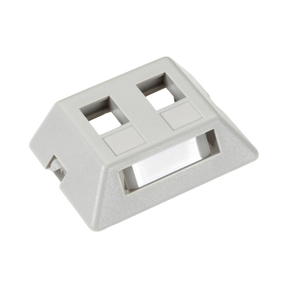 Black Box Modular 2-Port Furniture Wallplate (Gray) — Being Shipped