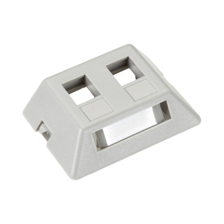 Black Box Modular 2-Port Furniture Wallplate (Gray) — Being Shipped
