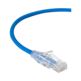 Black Box 2ft Slim-Net CAT6A Ethernet Patch Cable (Blue) — Being Shipped