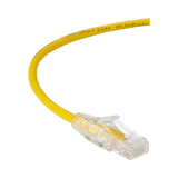 Black Box 2ft Slim-Net Yellow CAT6A Ethernet Patch Cable (Yellow) — Being Shipped