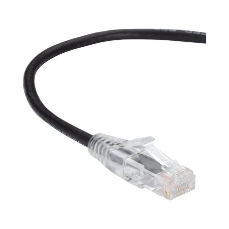 Black Box 2ft Slim-Net CAT6 250MHz 28AWG Ethernet Patch Cable (Black) — Being Shipped
