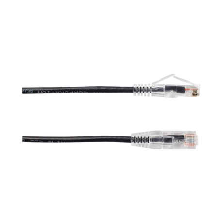 Black Box 2ft Slim-Net CAT6 250MHz 28AWG Ethernet Patch Cable (Black) — Being Shipped