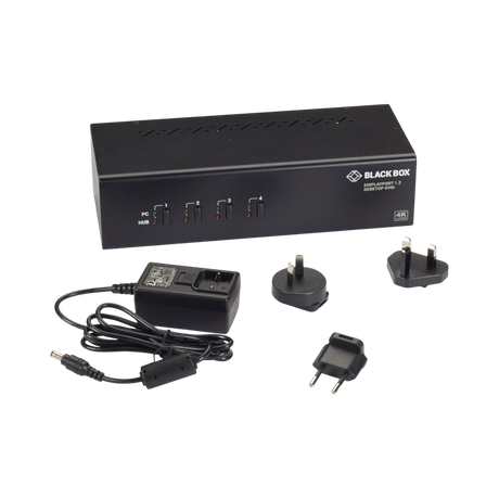 Black Box 4K 60Hz USB 3.0 Hub 4-Port Dual-Monitor KVM Switch — Being Shipped