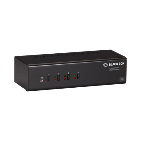Black Box 4K 60Hz USB 3.0 Hub 4-Port Dual-Monitor KVM Switch — Being Shipped