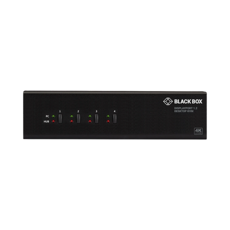 Black Box 4K 60Hz USB 3.0 Hub 4-Port Dual-Monitor KVM Switch — Being Shipped