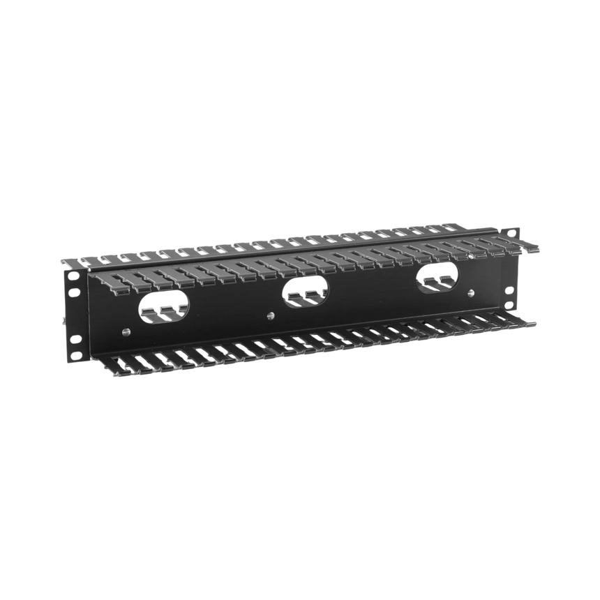 Black Box 2U 19inch Rackmount Horizontal Cable Manager with Cover — Being Shipped