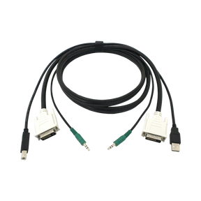 Black Box 6ft Secure KVM Cable with Dual-Link DVI, USB, Audio — Being Shipped