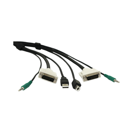 Black Box 6ft Secure KVM Cable with Dual-Link DVI, USB, Audio — Being Shipped
