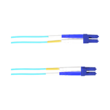 Black Box 3.2ft LC-LC OS2 Singlemode Fiber Optic Cable (Aqua) — Being Shipped