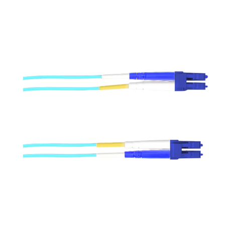 Black Box 3.2ft LC-LC OS2 Singlemode Fiber Optic Cable (Aqua) — Being Shipped