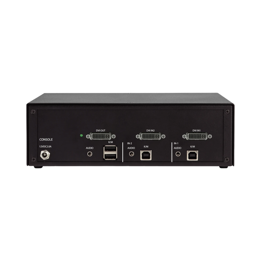 Black Box Secure Single-Monitor 2-Port KVM Switch with DVI-I Interface — Being Shipped