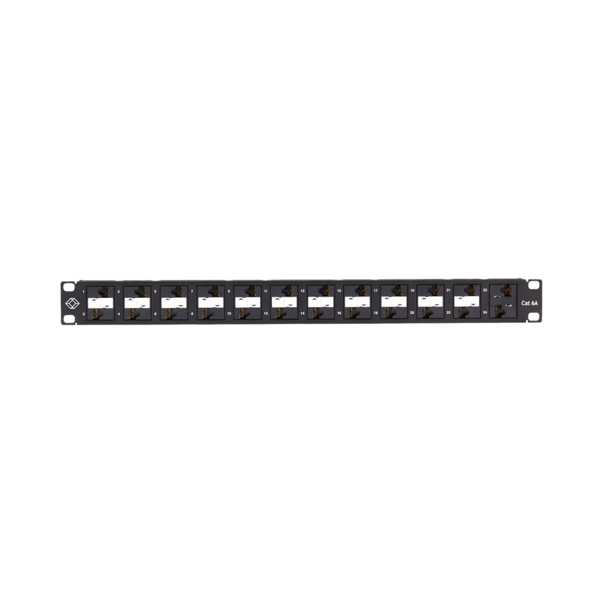 Black Box CAT6A 24-Port Rackmount Patch Panel 1U PoE+ — Being Shipped