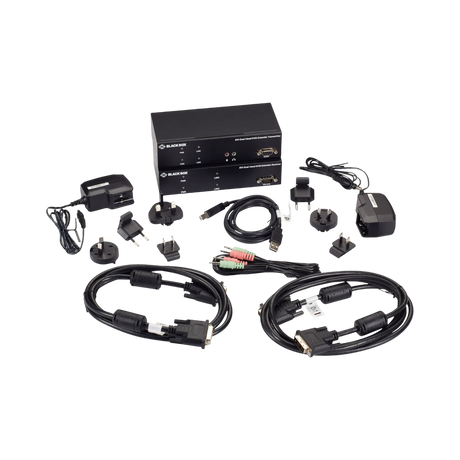 Black Box KVX DVI-D Dual-Monitor KVM Extender Kit over Fiber — Being Shipped