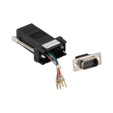 Black Box DB9 Male to RJ45 Female Modular Adapter Kit with Thumbscrews (Black) — Being Shipped