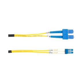 Black Box 3.2ft SC-LC OS2 9/125 Singlemode Fiber Cable (Yellow) — Being Shipped