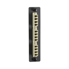 Black Box Standard LC Duplex Fiber Adapter Panel with Ceramic Sleeves — Being Shipped