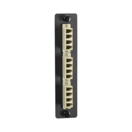 Black Box Standard LC Duplex Fiber Adapter Panel with Ceramic Sleeves — Being Shipped