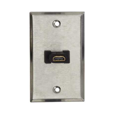Black Box Stainless Steel Female to Female HDMI Wallplate — Being Shipped