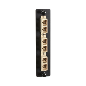 Black Box Low-Density SC Duplex Fiber Adapter Panel (Beige) — Being Shipped