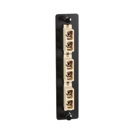 Black Box Low-Density SC Duplex Fiber Adapter Panel (Beige) — Being Shipped