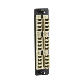 Black Box High-Density Multimode 12-LC Fiber Adapter Panel (Beige) — Being Shipped