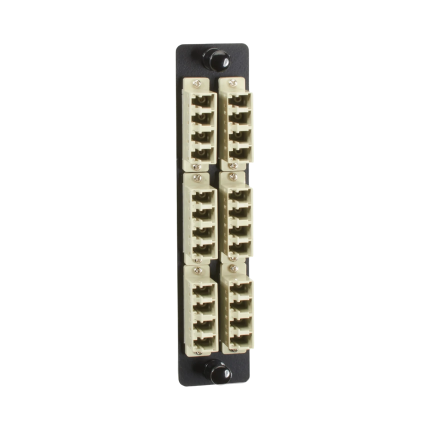 Black Box High-Density Multimode 12-LC Fiber Adapter Panel (Beige) — Being Shipped