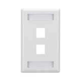 Black Box 2-Port Single-Gang Keystone Wallplate (White) — Being Shipped