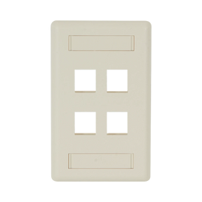 Black Box Single-Gang 4-Port Keystone Wallplate (Off-White) — Being Shipped
