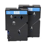 Brother TC22 2-Pack 12mm Blue on White Laminated Tape — Being Shipped