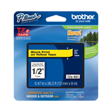 Brother TZ-631 1/2" Black on Yellow Labeling Tape — Being Shipped