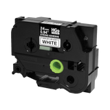 Brother 24mm Black on White HGe Tape with Extra Strength Adhesive — Being Shipped