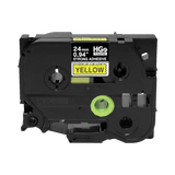 Brother 24mm Black on Yellow Extra-Strength Tape — Being Shipped