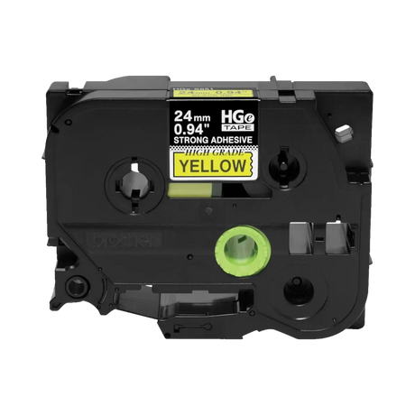 Brother 24mm Black on Yellow Extra-Strength Tape — Being Shipped