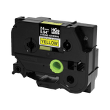 Brother 24mm Black on Yellow Extra-Strength Tape — Being Shipped