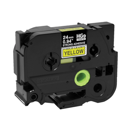 Brother 24mm Black on Yellow Extra-Strength Tape — Being Shipped