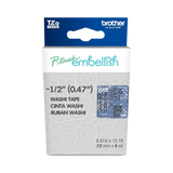 Brother 12mm P-touch Embellish Black on Indigo Denim Washi Tape — Being Shipped