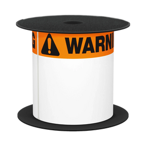 Brother 4"x6" Orange Warning Die-Cut ANSI/OSHA Label — Being Shipped