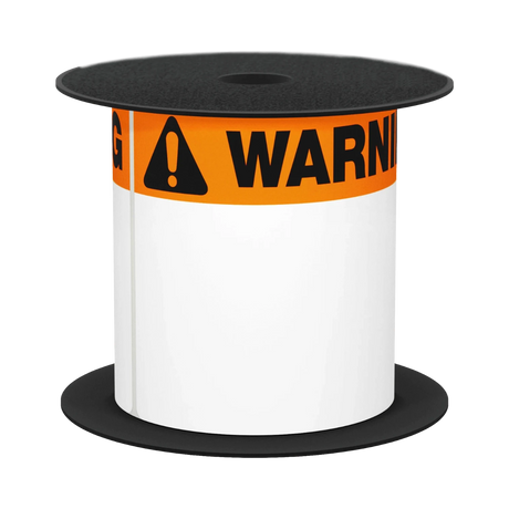 Brother 4"x6" Orange Warning Die-Cut ANSI/OSHA Label — Being Shipped