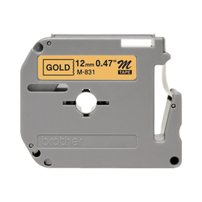 Brother 1/2" Black on Gold Labeling Tape for P-Touch — Being Shipped