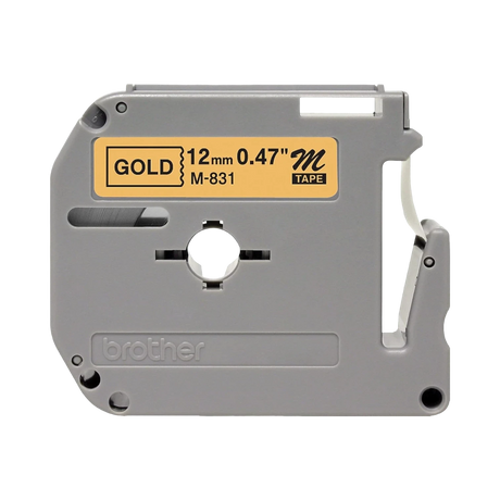 Brother 1/2" Black on Gold Labeling Tape for P-Touch — Being Shipped