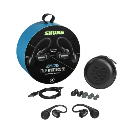 Shure AONIC 215 Gen 2 Bluetooth True Wireless In-Ear Headphones (Black) — Being Shipped